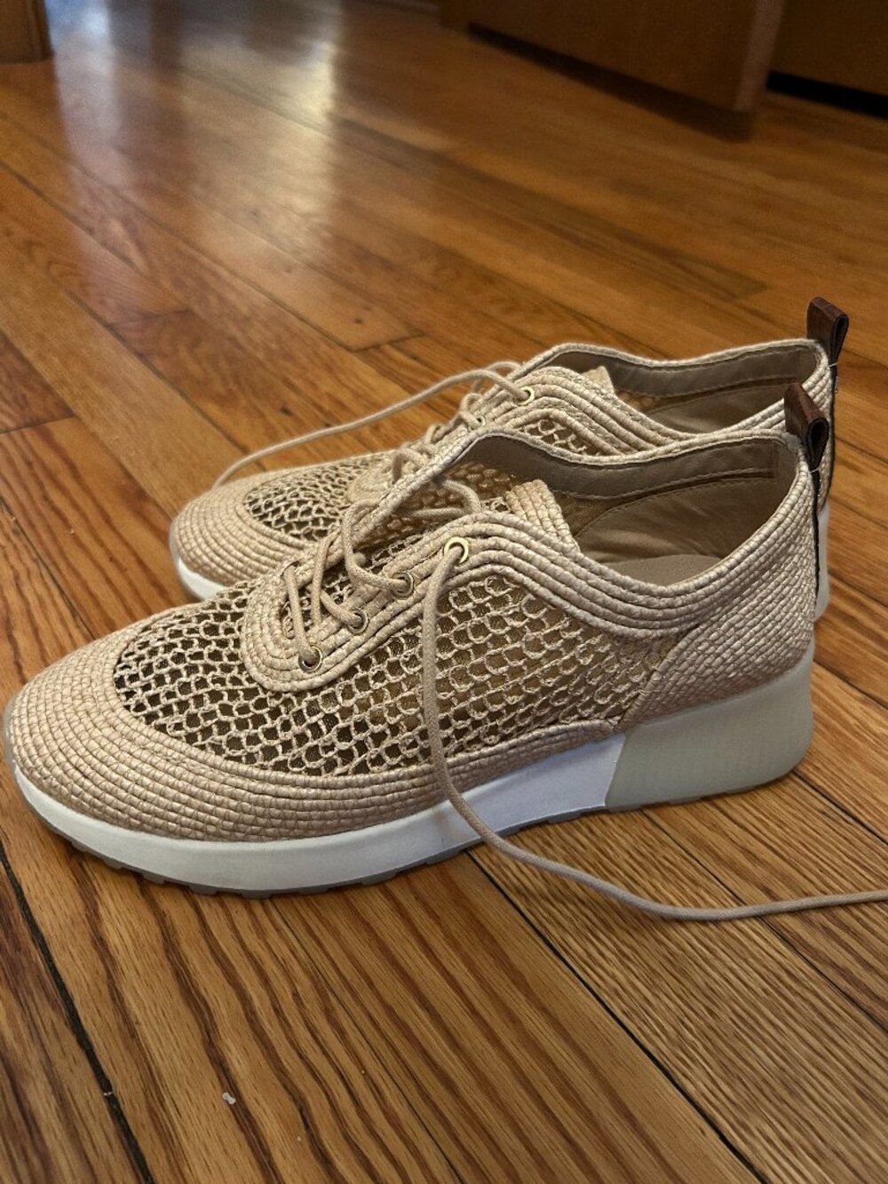 Sam Edelman Raffia Mesh Sneakers - Picture 1 of 3